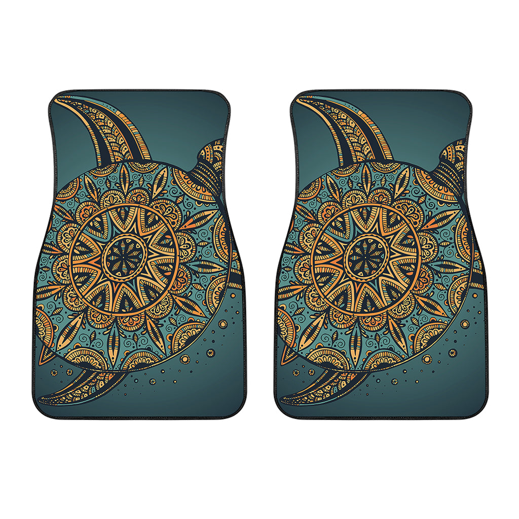 Tribal Sea Turtle Print Front Car Floor Mats