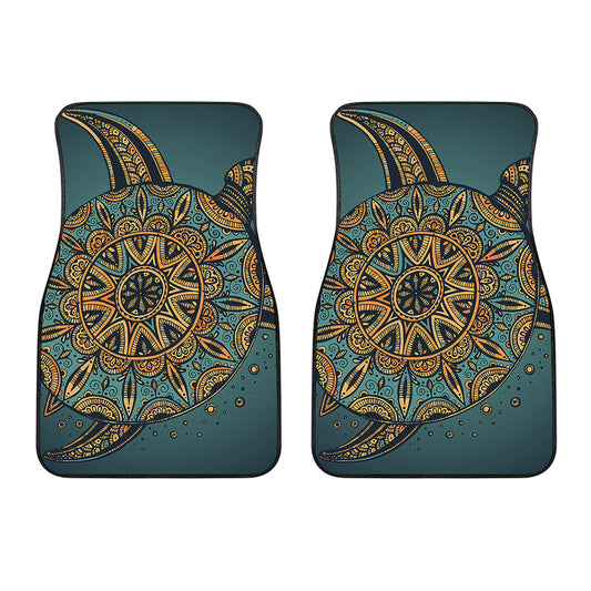 Tribal Sea Turtle Print Front Car Floor Mats