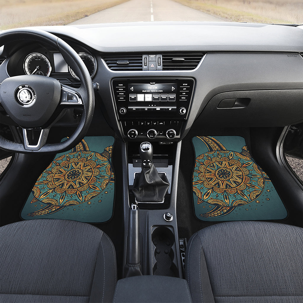 Tribal Sea Turtle Print Front Car Floor Mats