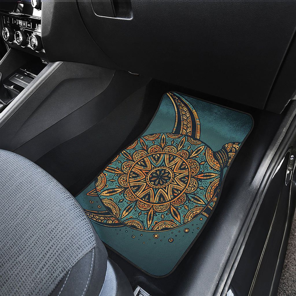 Tribal Sea Turtle Print Front Car Floor Mats