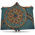 Tribal Sea Turtle Print Hooded Blanket
