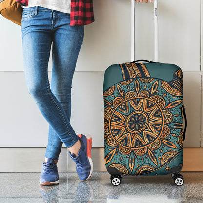 Tribal Sea Turtle Print Luggage Cover
