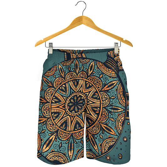 Tribal Sea Turtle Print Men's Shorts