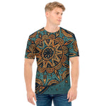 Tribal Sea Turtle Print Men's T-Shirt
