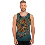 Tribal Sea Turtle Print Men's Tank Top