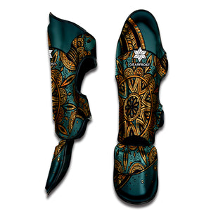 Tribal Sea Turtle Print Muay Thai Shin Guard