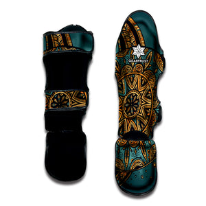 Tribal Sea Turtle Print Muay Thai Shin Guard