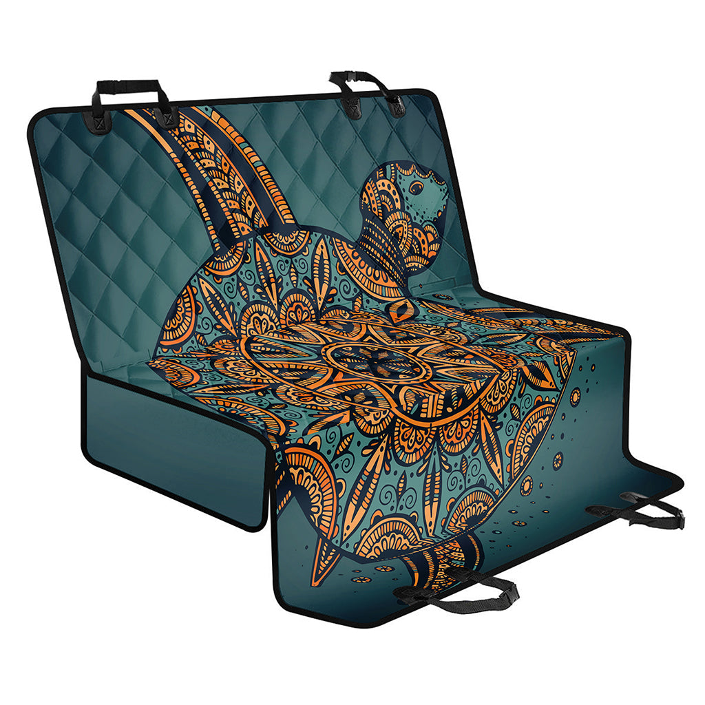 Tribal Sea Turtle Print Pet Car Back Seat Cover