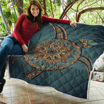Tribal Sea Turtle Print Quilt