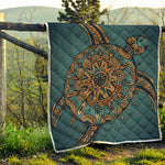 Tribal Sea Turtle Print Quilt