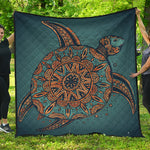 Tribal Sea Turtle Print Quilt