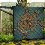 Tribal Sea Turtle Print Quilt