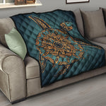Tribal Sea Turtle Print Quilt