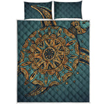 Tribal Sea Turtle Print Quilt Bed Set