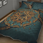 Tribal Sea Turtle Print Quilt Bed Set