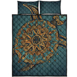 Tribal Sea Turtle Print Quilt Bed Set