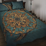 Tribal Sea Turtle Print Quilt Bed Set