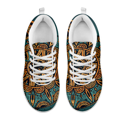 Tribal Sea Turtle Print White Sneakers