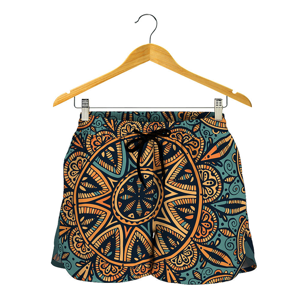 Tribal Sea Turtle Print Women's Shorts