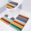 Tribal Serape Blanket Pattern Print 3 Piece Bath Mat Set