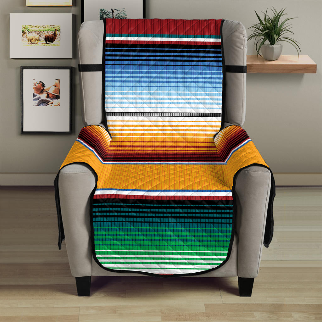 Tribal Serape Blanket Pattern Print Armchair Protector