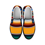 Tribal Serape Blanket Pattern Print Black Slip On Shoes