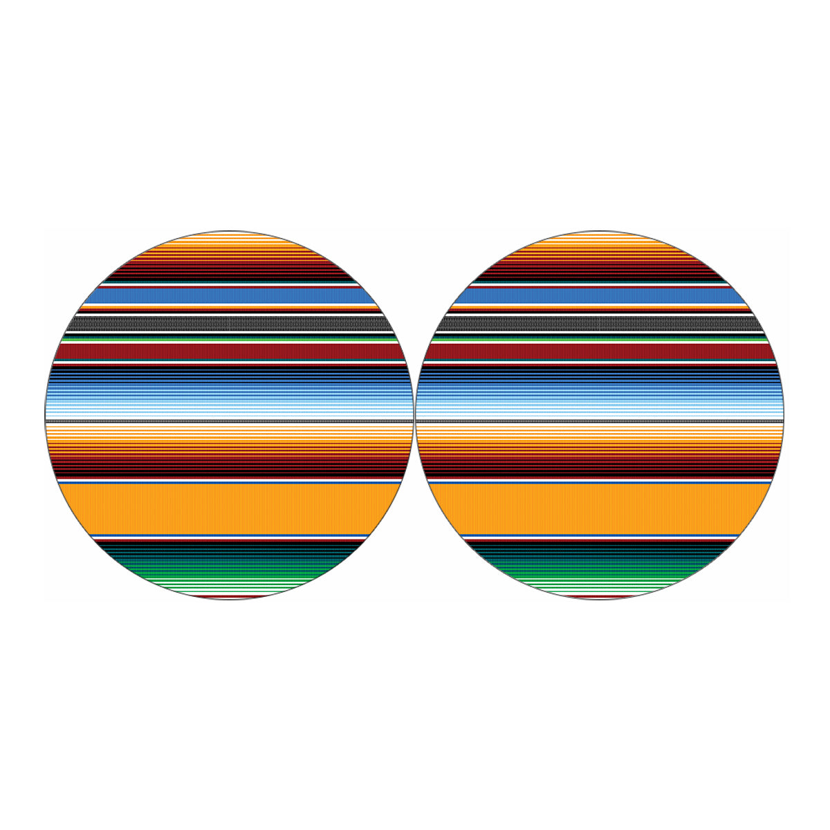 Tribal Serape Blanket Pattern Print Car Coasters