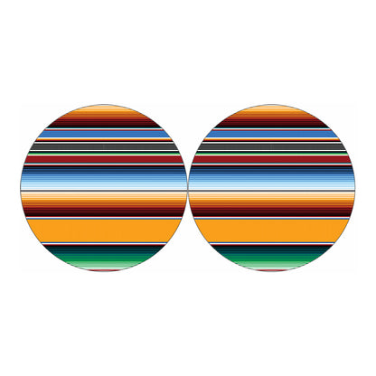 Tribal Serape Blanket Pattern Print Car Coasters