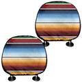 Tribal Serape Blanket Pattern Print Car Headrest Covers
