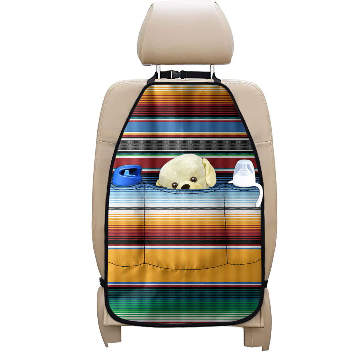 Tribal Serape Blanket Pattern Print Car Seat Organizers
