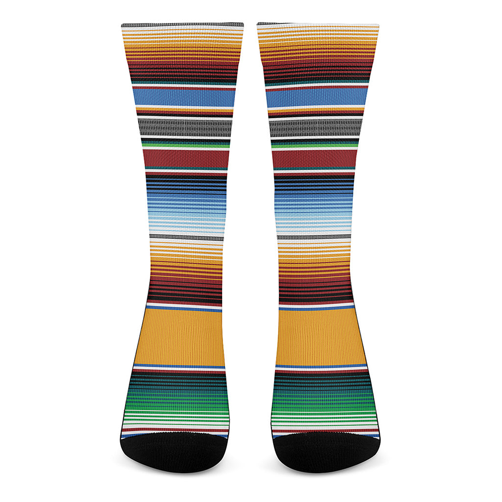 Tribal Serape Blanket Pattern Print Crew Socks