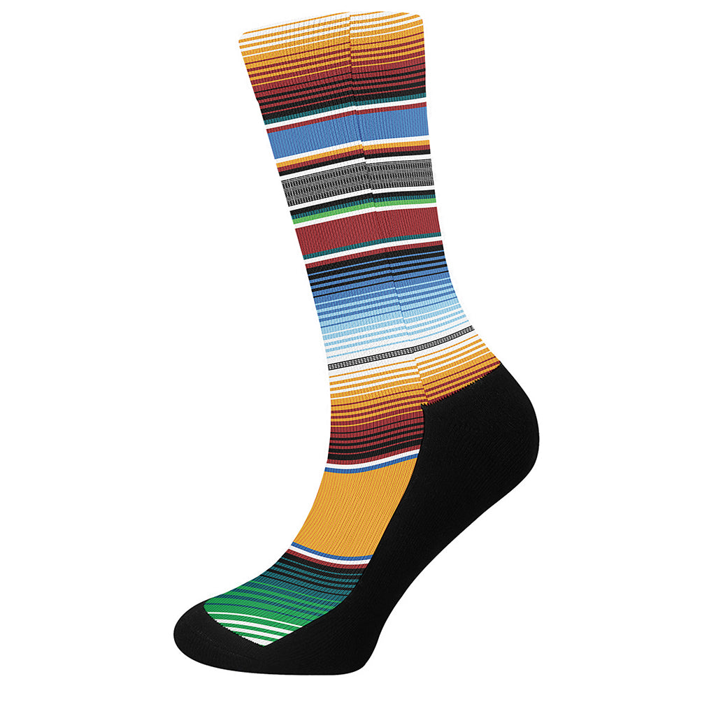 Tribal Serape Blanket Pattern Print Crew Socks