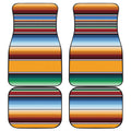Tribal Serape Blanket Pattern Print Front and Back Car Floor Mats