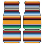 Tribal Serape Blanket Pattern Print Front and Back Car Floor Mats