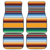 Tribal Serape Blanket Pattern Print Front and Back Car Floor Mats