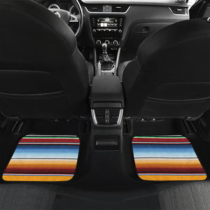 Tribal Serape Blanket Pattern Print Front and Back Car Floor Mats