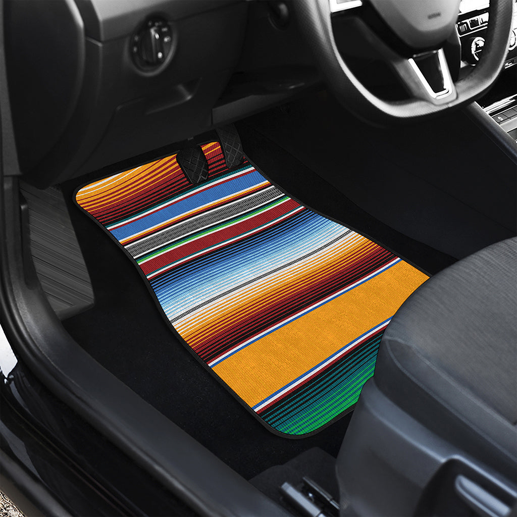 Tribal Serape Blanket Pattern Print Front and Back Car Floor Mats