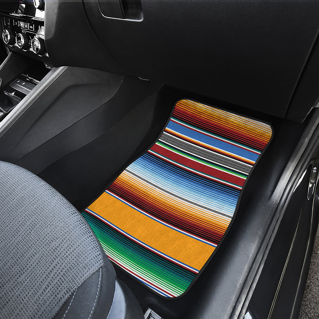 Tribal Serape Blanket Pattern Print Front and Back Car Floor Mats