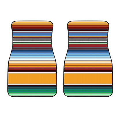 Tribal Serape Blanket Pattern Print Front Car Floor Mats
