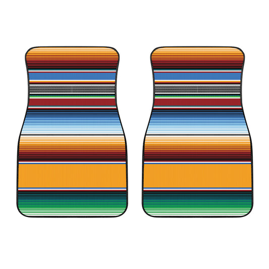 Tribal Serape Blanket Pattern Print Front Car Floor Mats