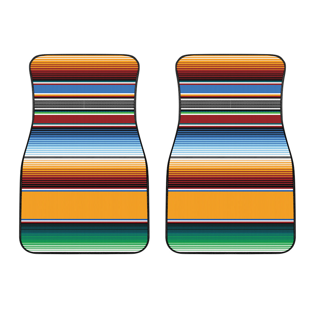 Tribal Serape Blanket Pattern Print Front Car Floor Mats