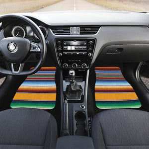 Tribal Serape Blanket Pattern Print Front Car Floor Mats