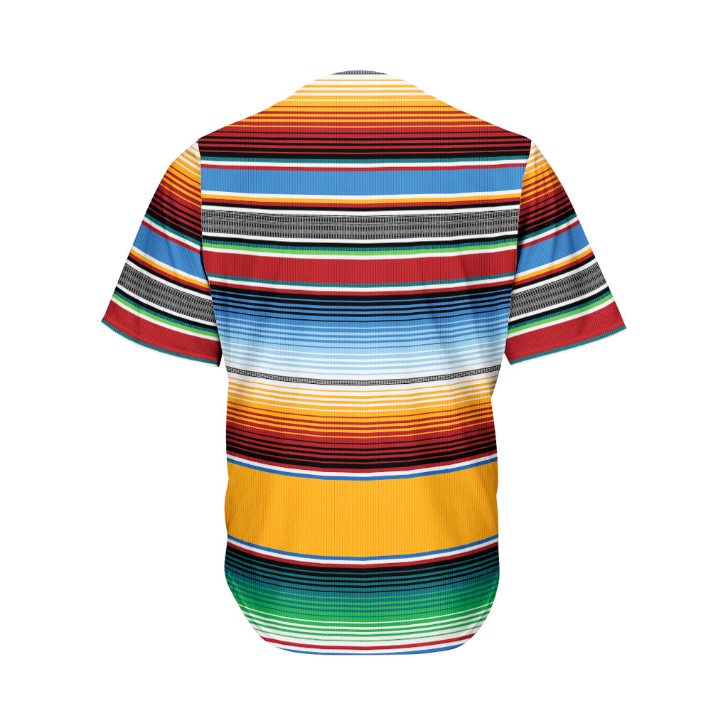 Tribal Serape Blanket Pattern Print Men's Baseball Jersey