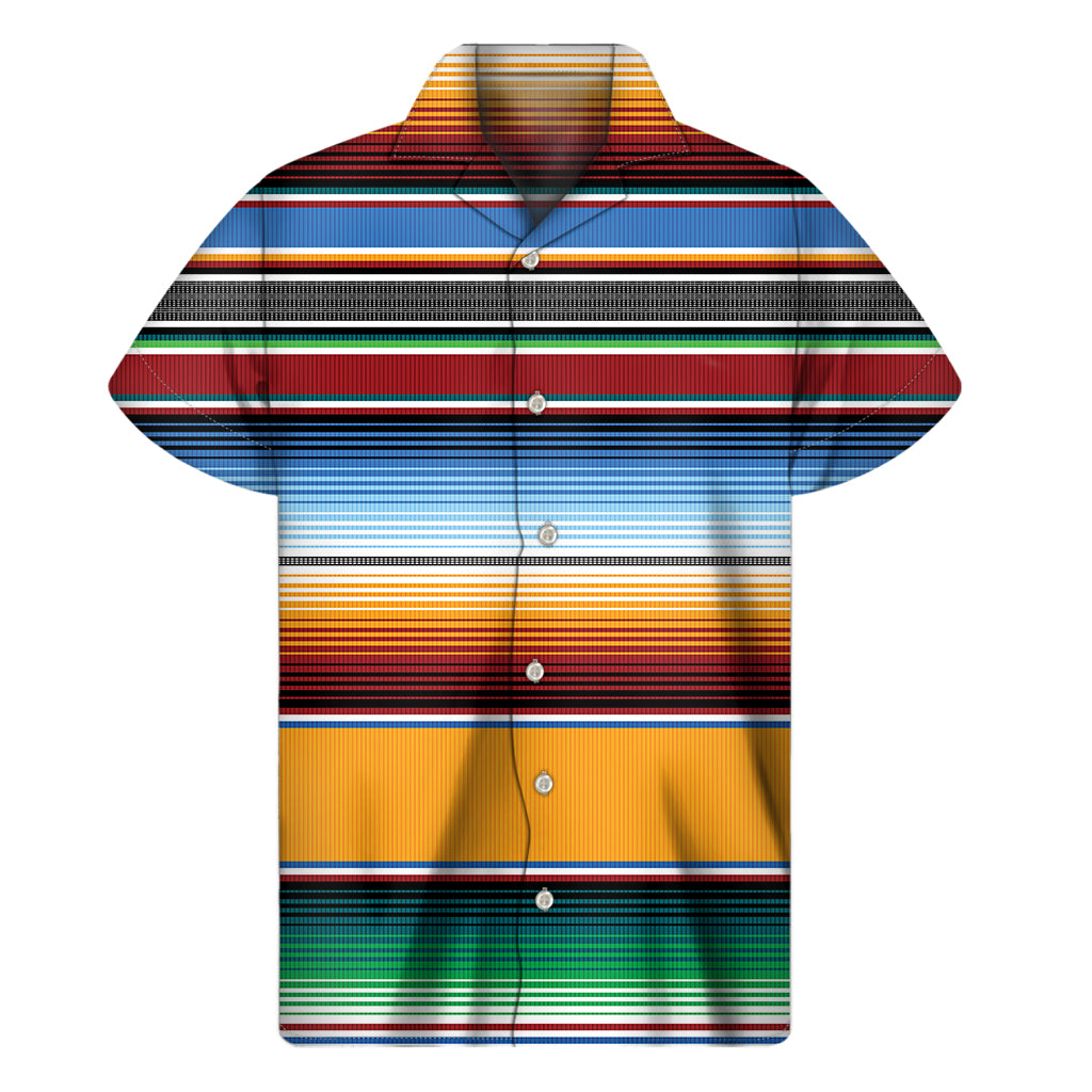 Tribal Serape Blanket Pattern Print Men's Short Sleeve Shirt