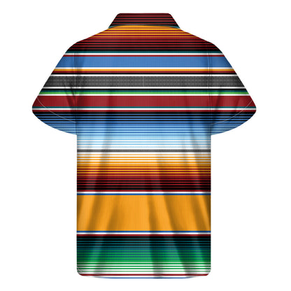 Tribal Serape Blanket Pattern Print Men's Short Sleeve Shirt