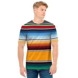 Tribal Serape Blanket Pattern Print Men's T-Shirt