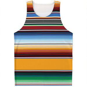 Tribal Serape Blanket Pattern Print Men's Tank Top