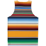 Tribal Serape Blanket Pattern Print Men's Tank Top