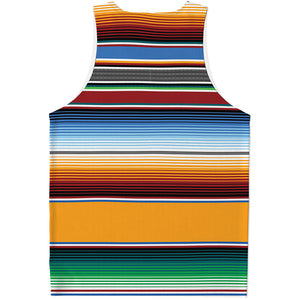 Tribal Serape Blanket Pattern Print Men's Tank Top