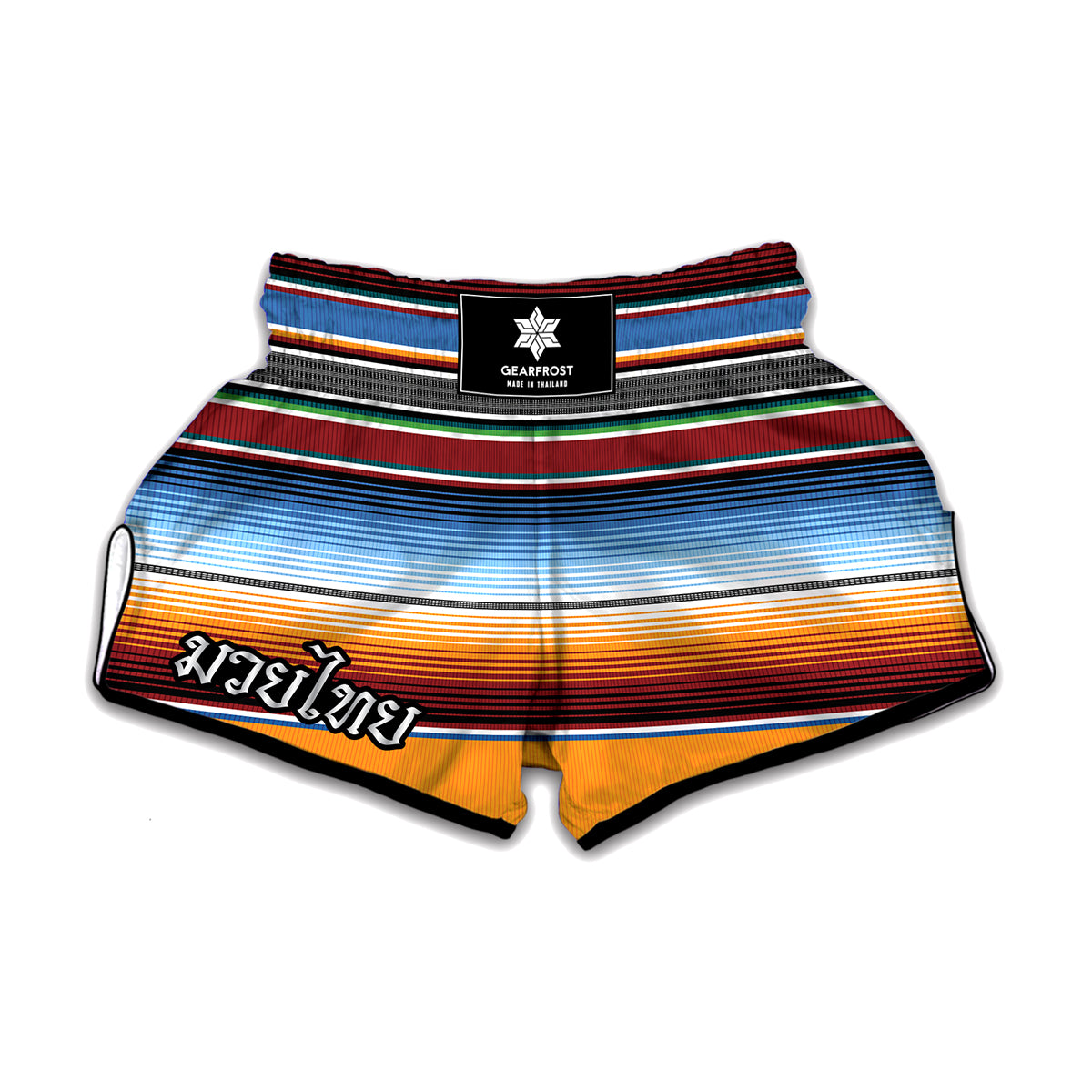 Tribal Serape Blanket Pattern Print Muay Thai Boxing Shorts